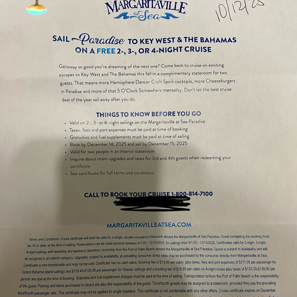 Margaritaville at Sea Paradise Cruise for 2! 5 Day, 4 Night Key West & Bahamas 🚢